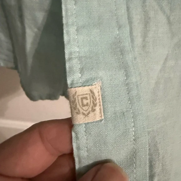 Chaps Coastland Wash Linen Blend Button Up Shirt Mens 2XLT - Picture 3 of 5